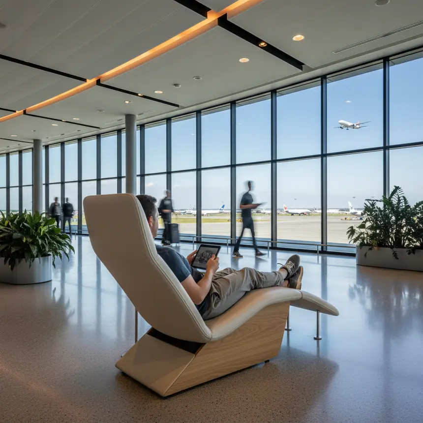 공항 라운지 외 무료 휴식 공간 활용