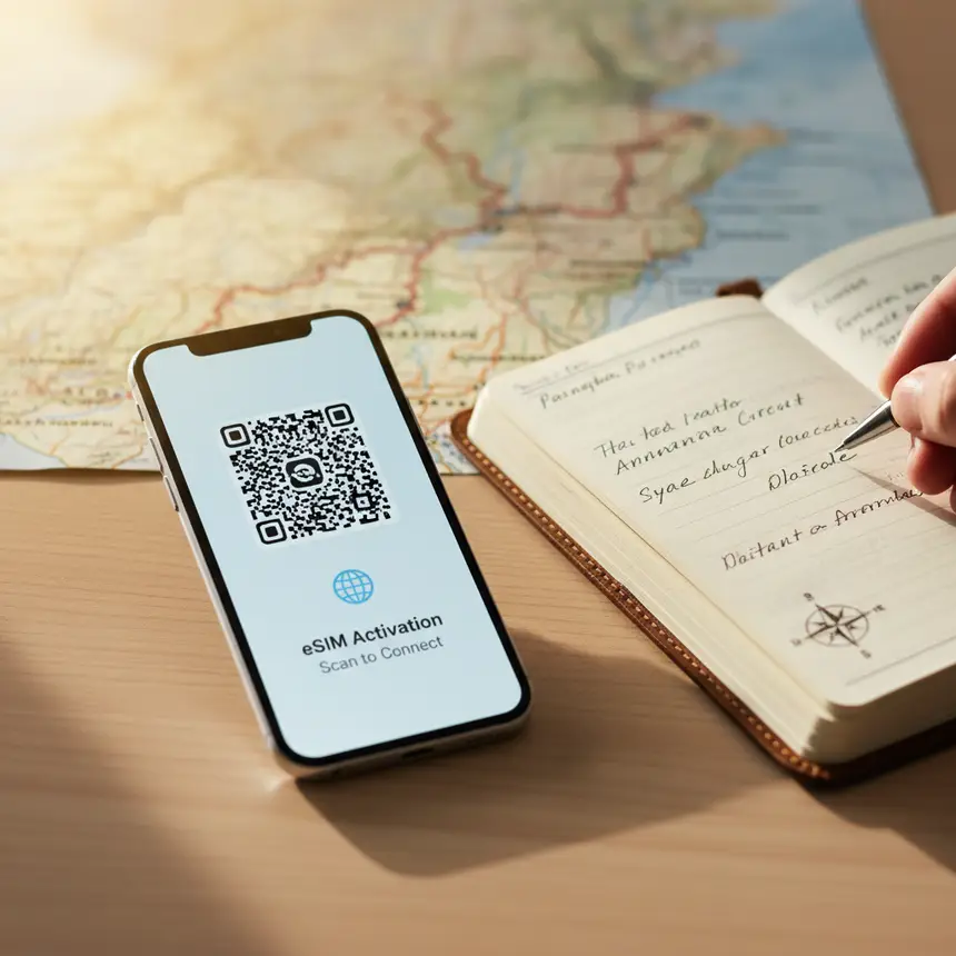 스마트폰 eSIM QR코드, 네팔 지도