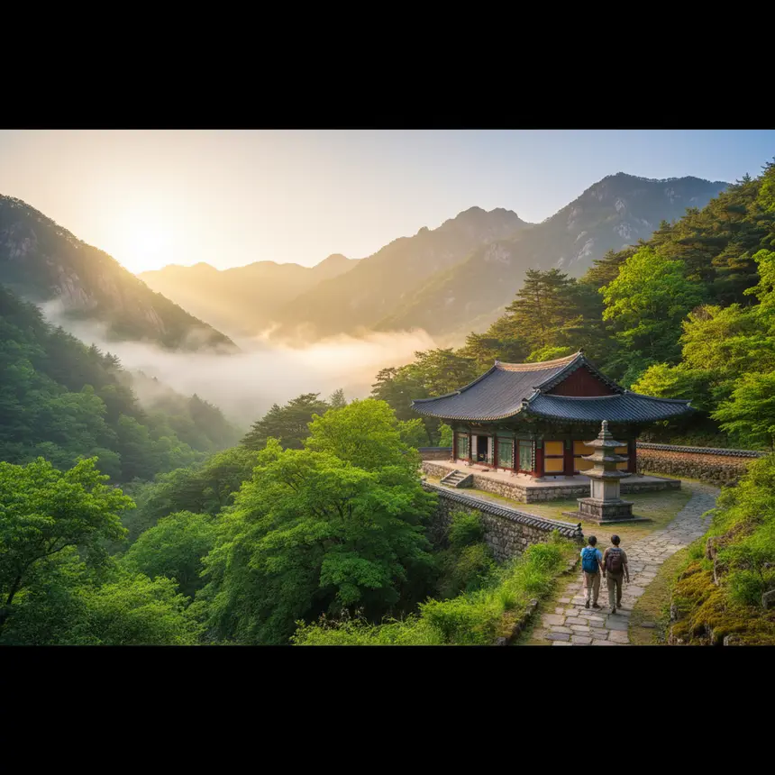한국의 산림 풍경, 전통 사찰, 힐링 여행지