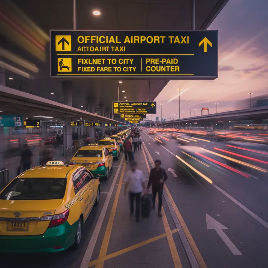 공항 택시 승강장