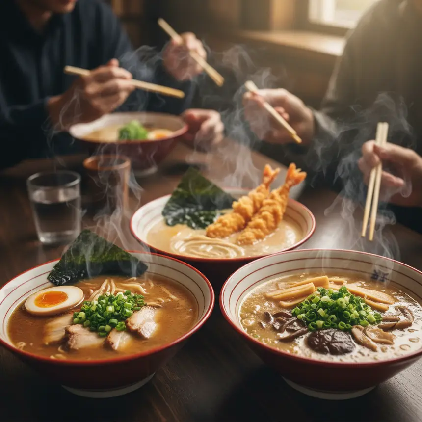하와이 면 요리