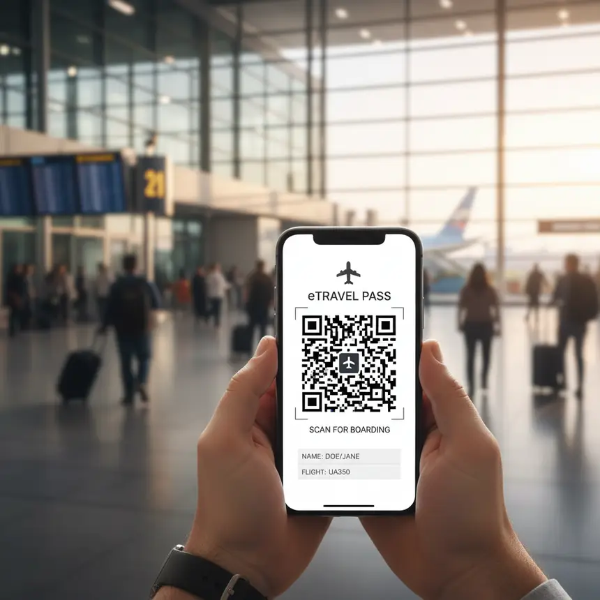 eTravel QR코드 스마트폰