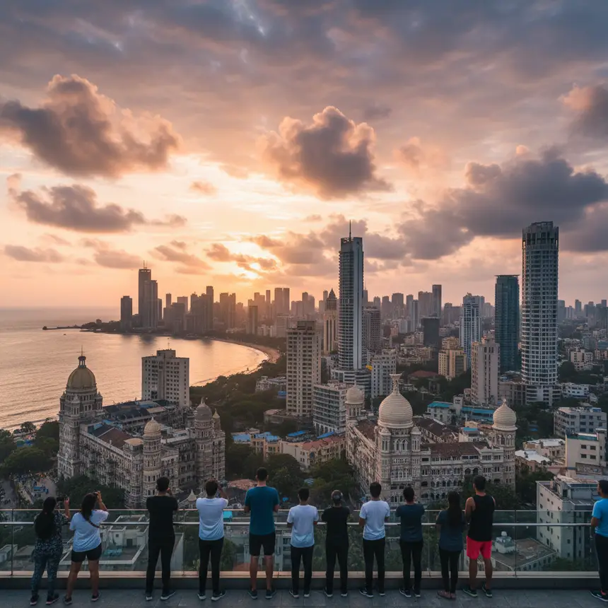 Mumbai city skyline