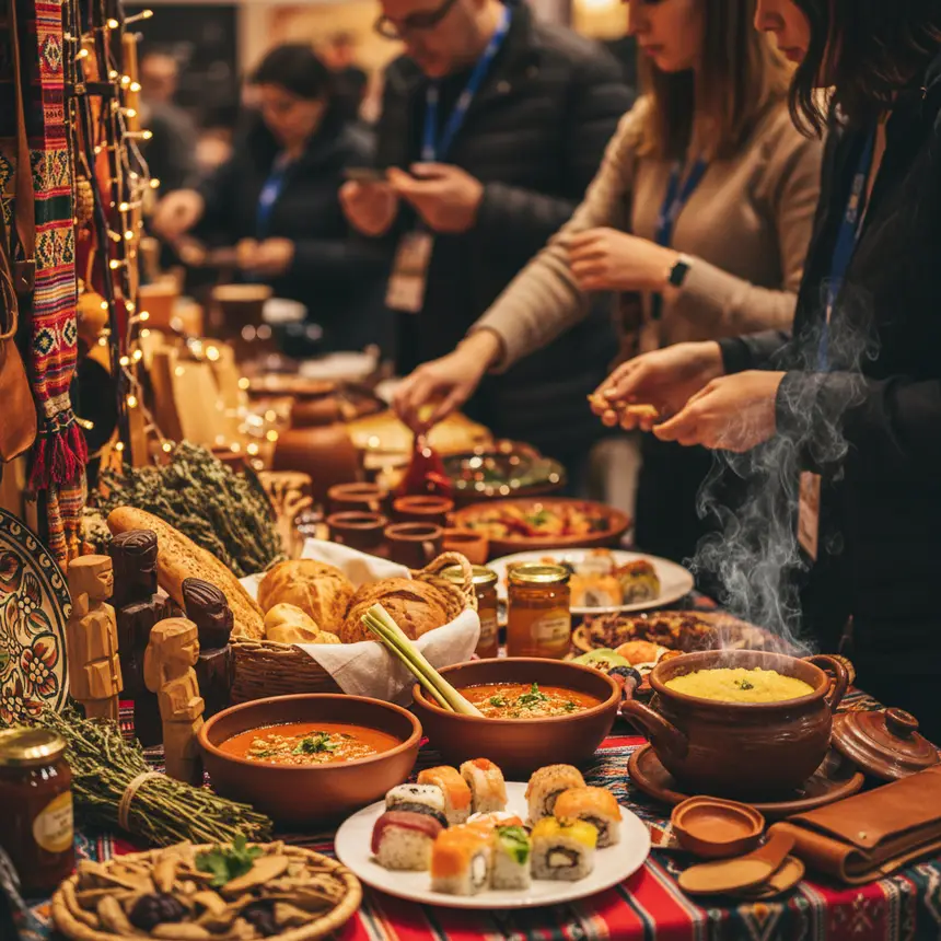 Regional food and craft exhibits