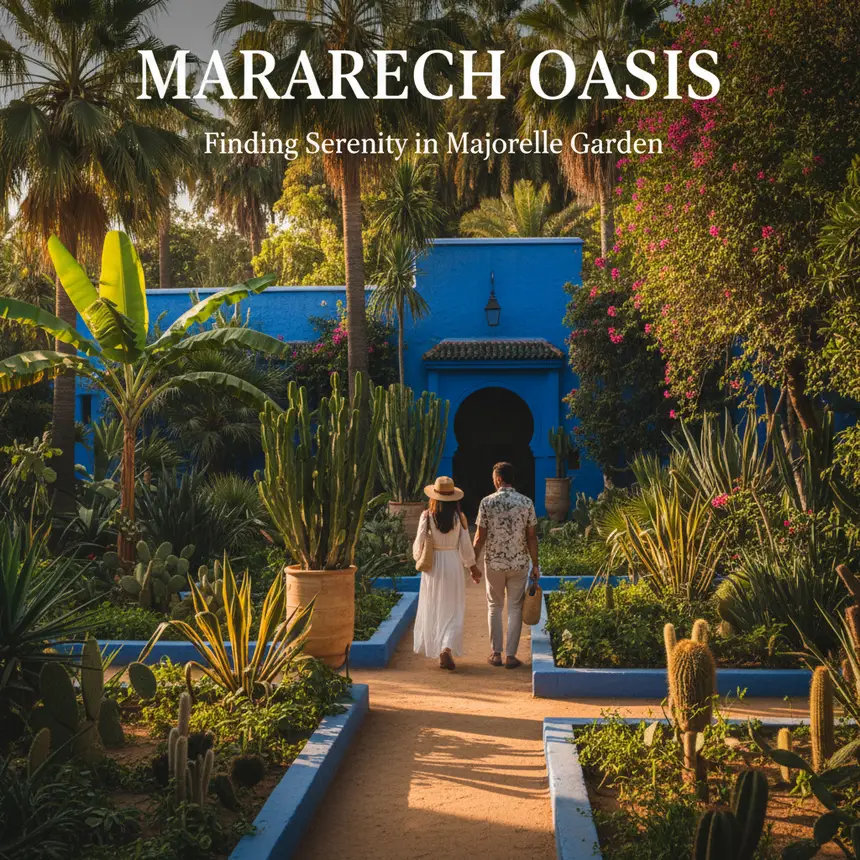 Majorelle Garden blue architecture