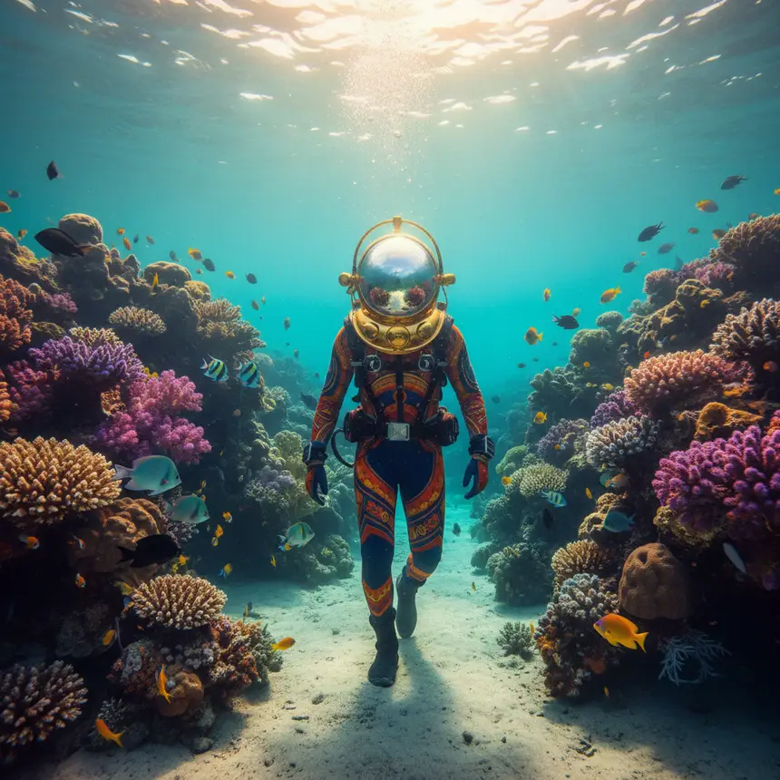 Underwater sea walking