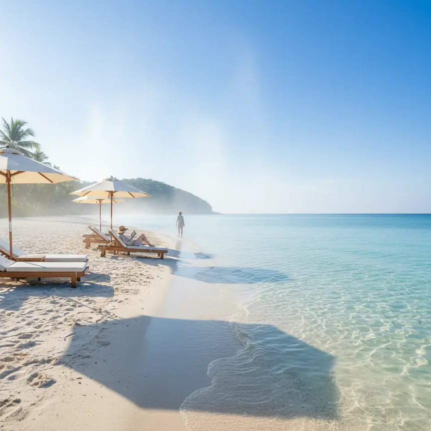 Tropical beach relaxation