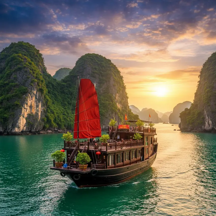 Ha Long Bay cruise scenery