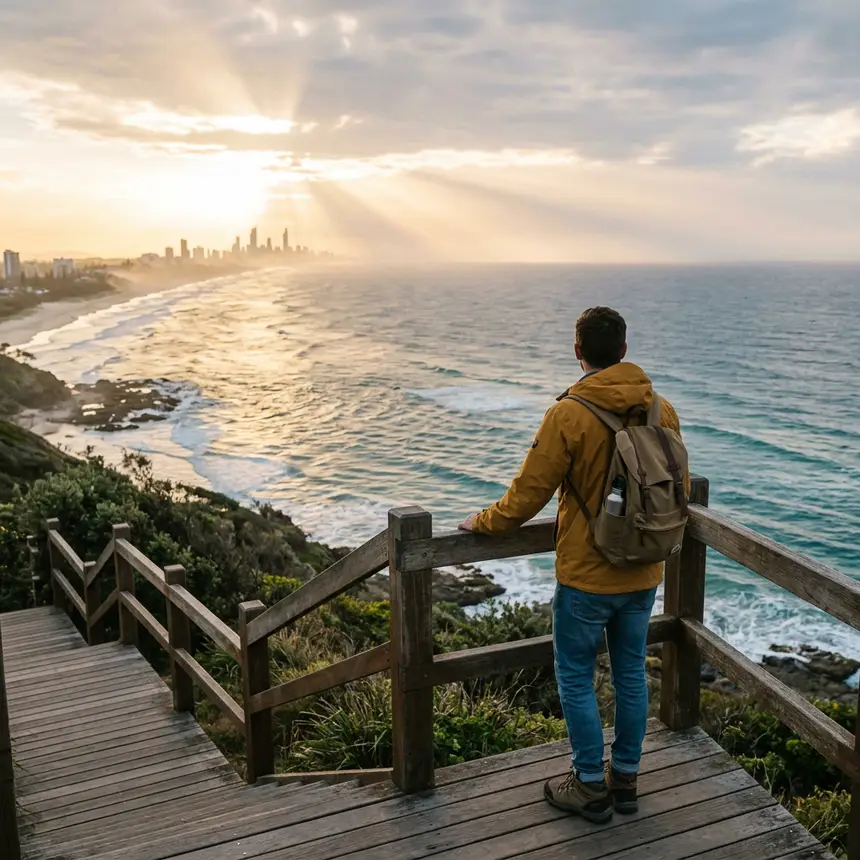 Gold Coast beach viewpoint