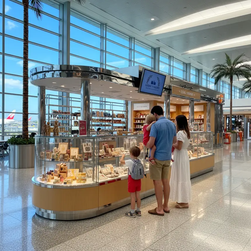 Airport souvenir shopping