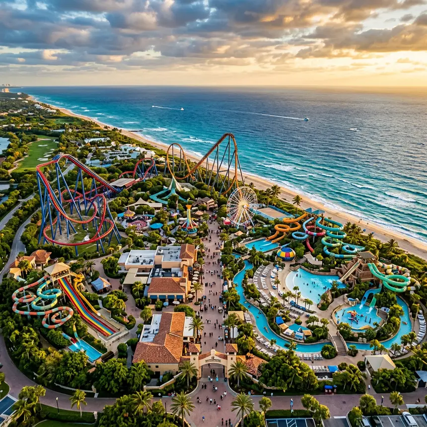 Coastal theme park