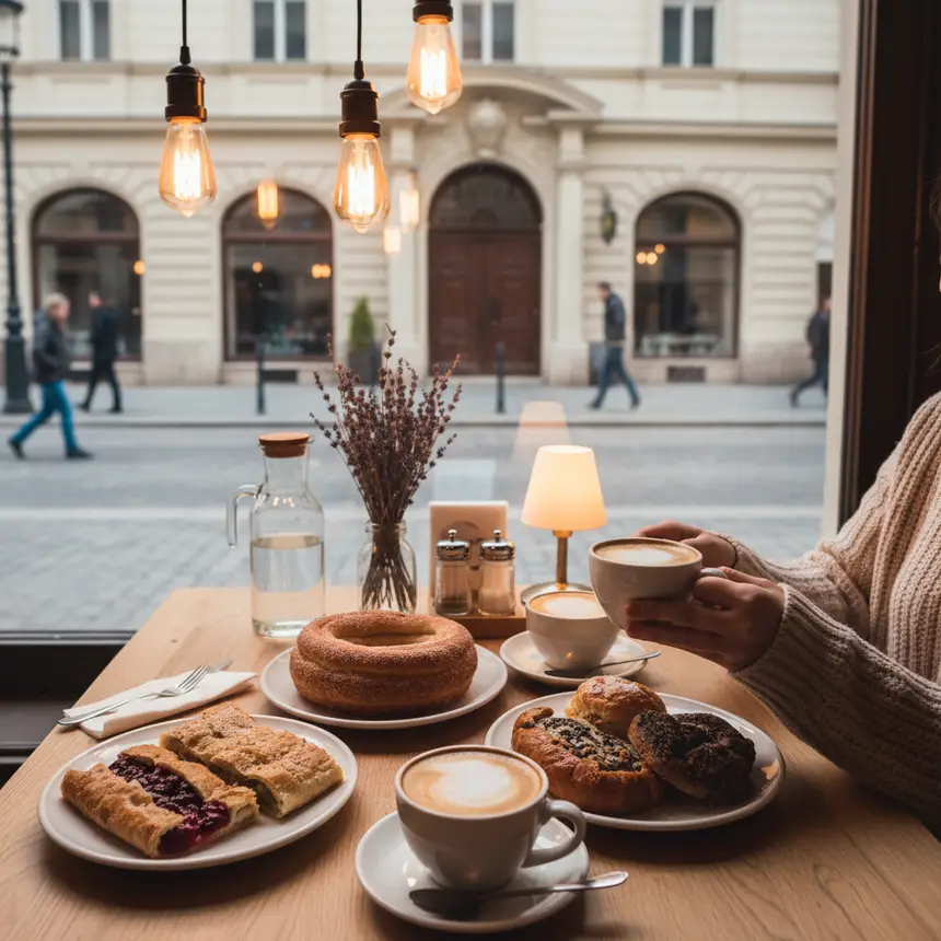 Budapest cafe, local ambiance