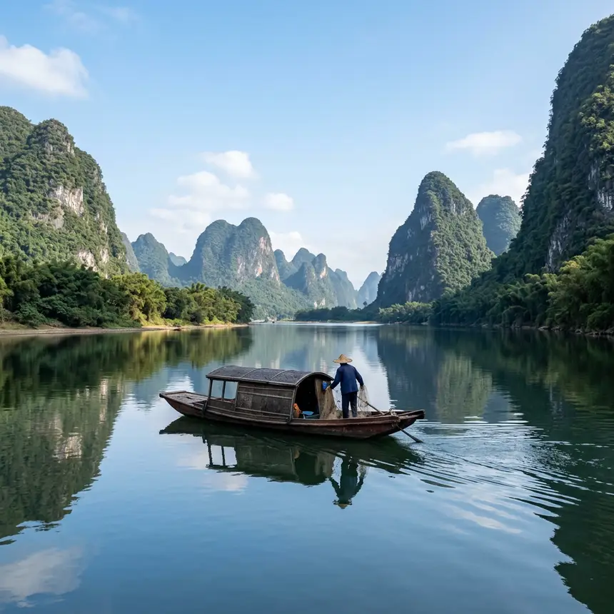 Guilin Li River cruise boat