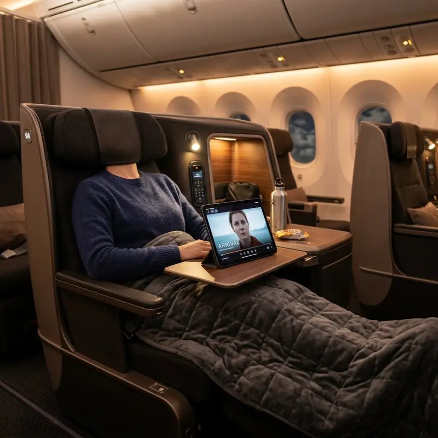 Airplane interior comfortable seat