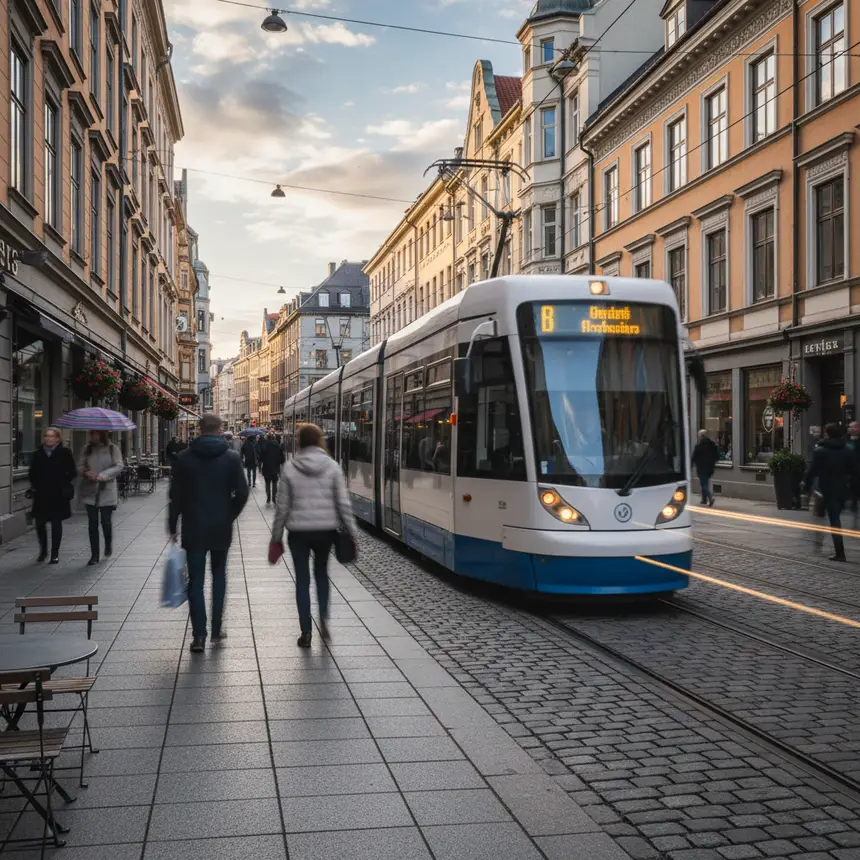 Oslo city tram