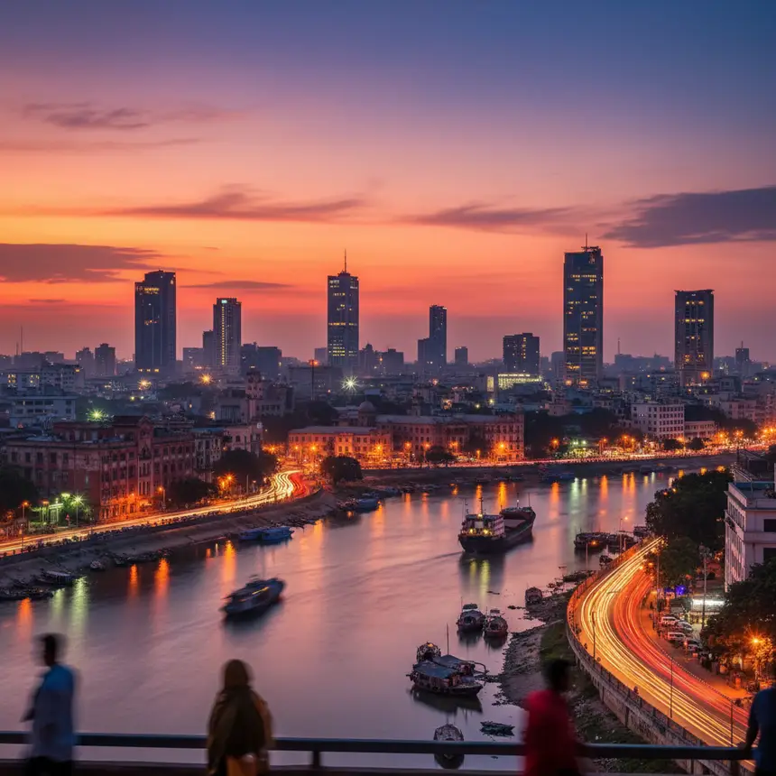 Panoramic view of Dhaka city