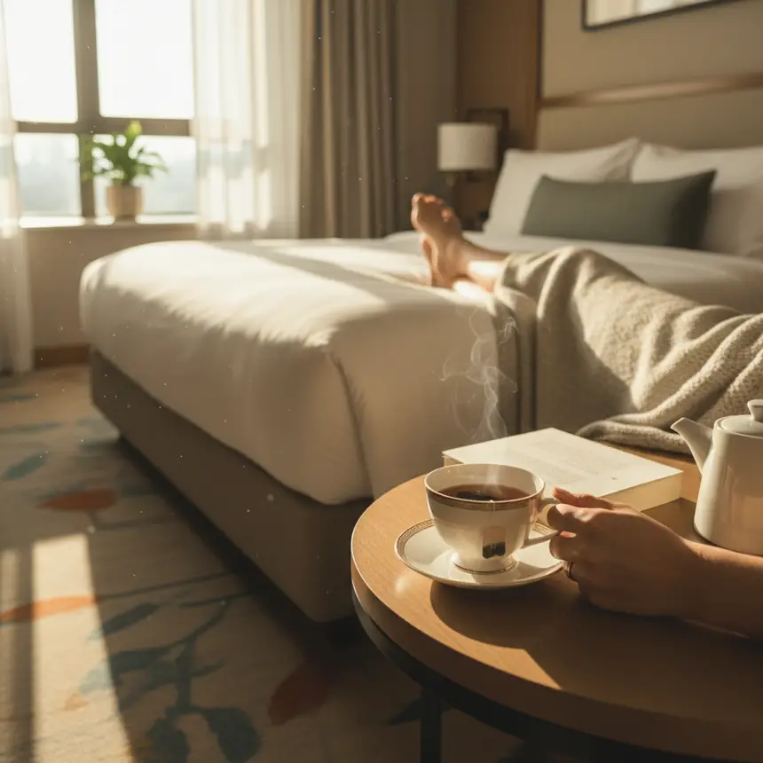 Relaxing hotel rest