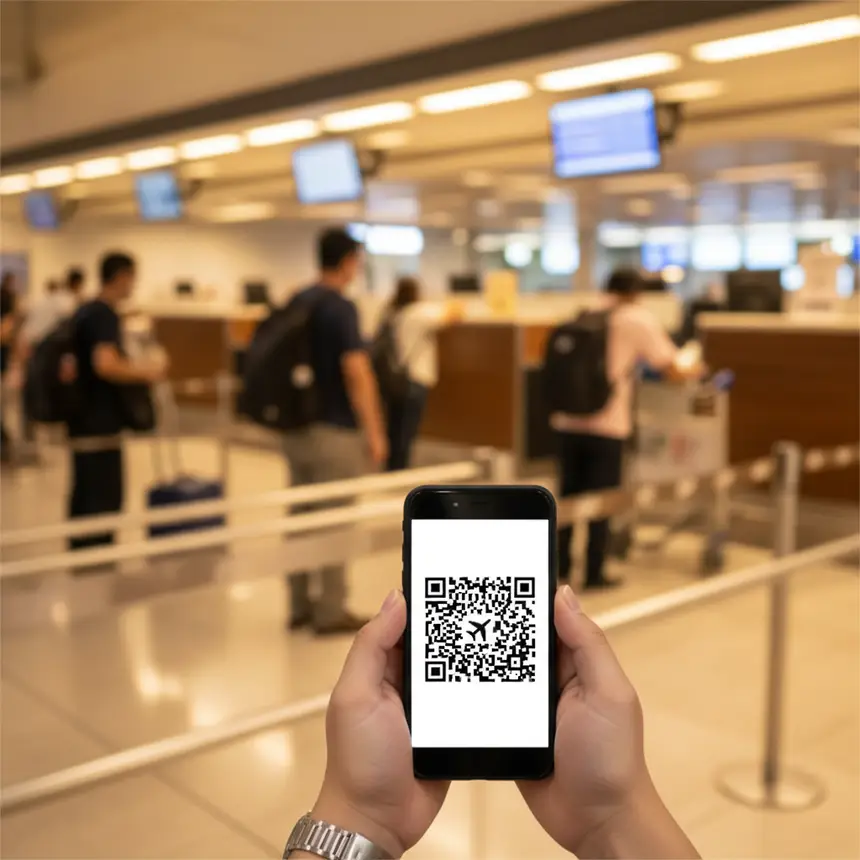 eTravel QR코드 공항