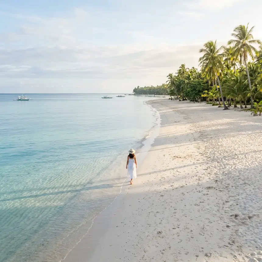 Boracay beach morning view