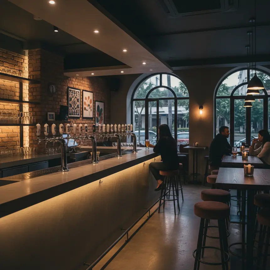 Modern Mumbai bar interior