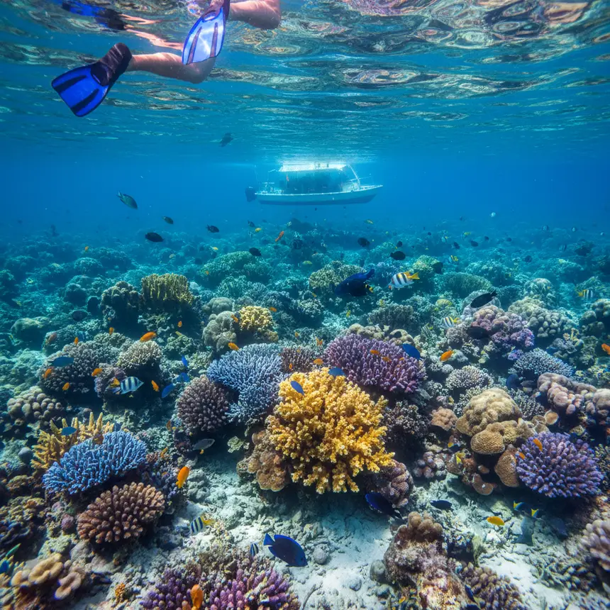 Guam snorkeling underwater