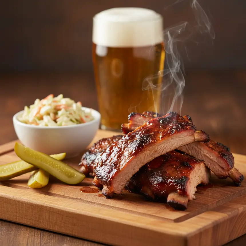 Prague pork ribs dish