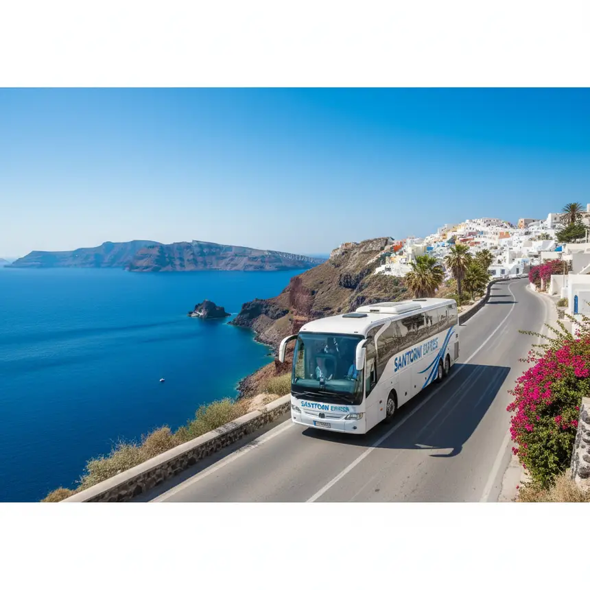 Santorini bus transportation