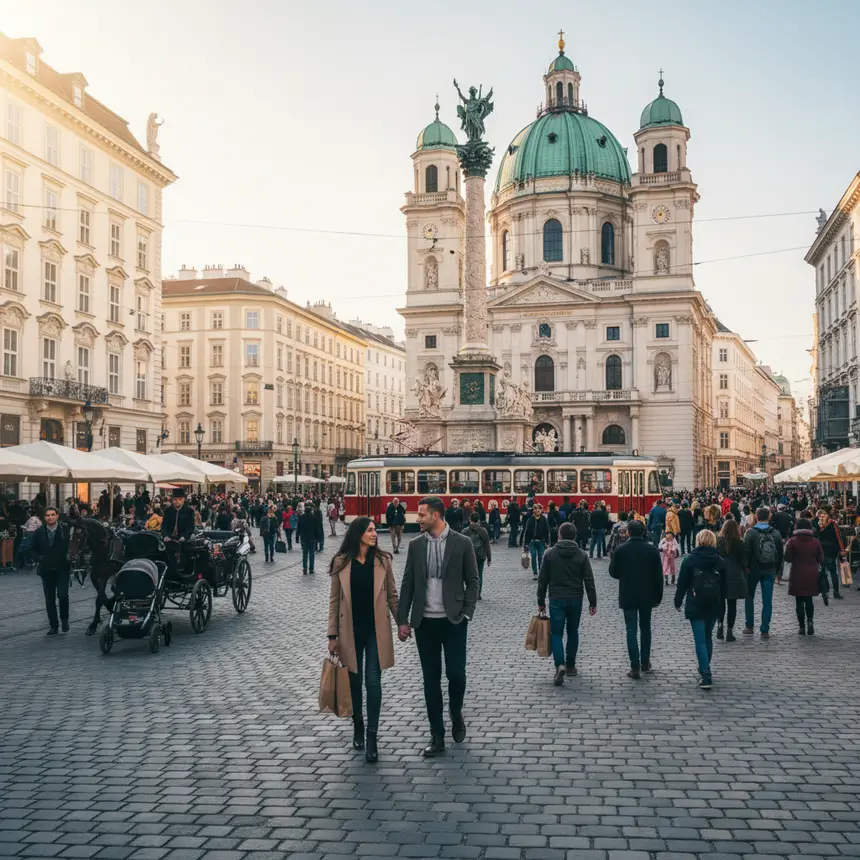 Vienna city panorama