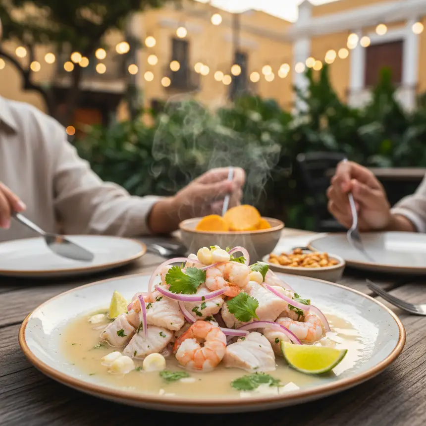 Peruvian ceviche dish