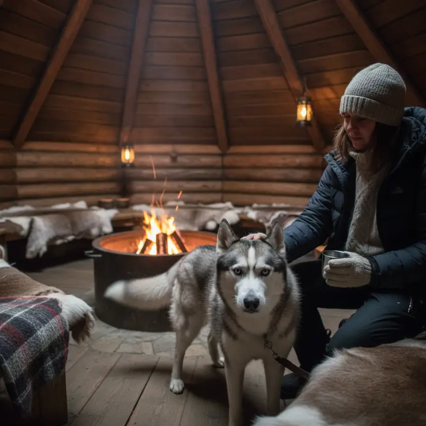 Connecting with huskies