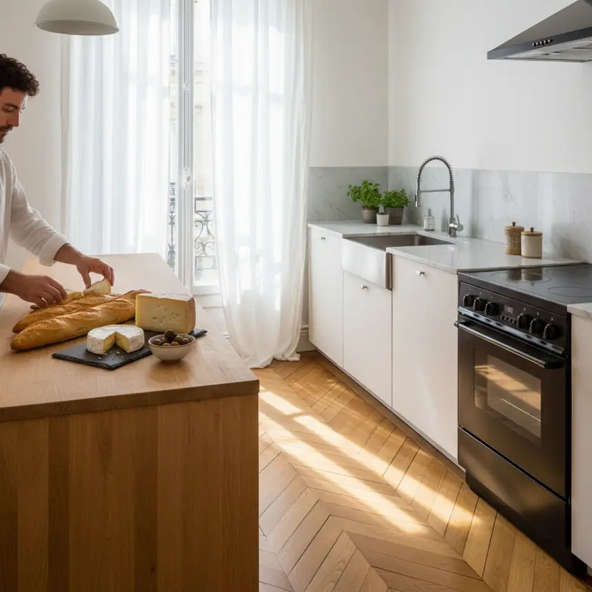 Paris apartment kitchen