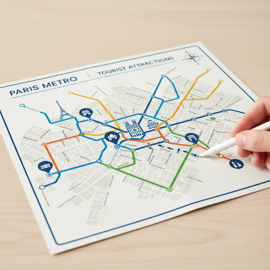 Paris metro map