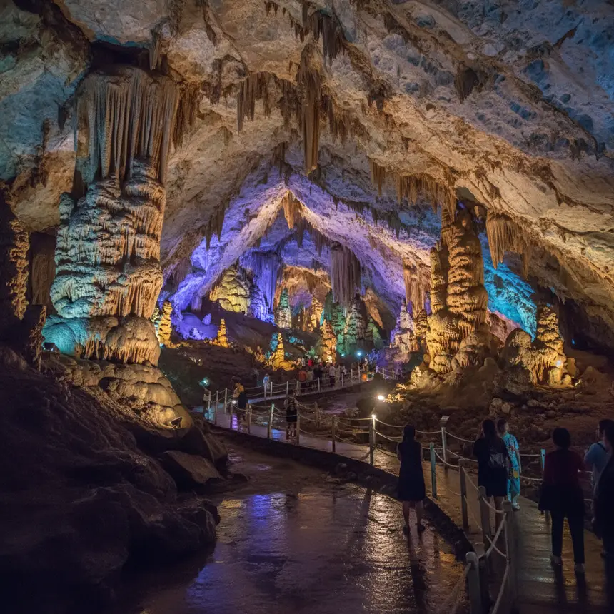 Inside Ha Long Bay cave