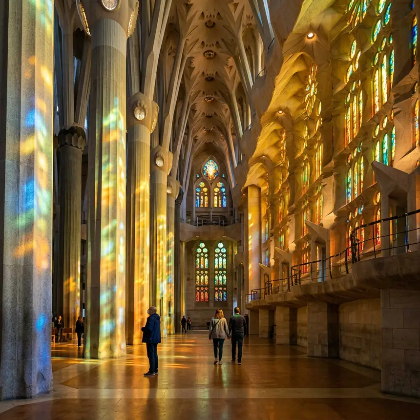 Serene cathedral interior
