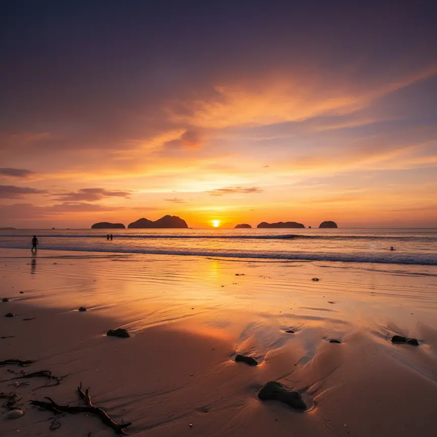 Lombok beach sunset