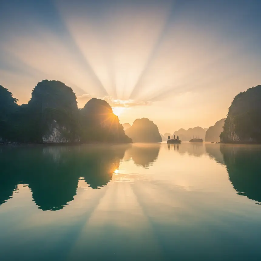 Halong Bay limestone karsts