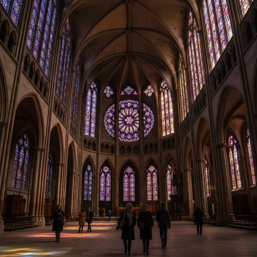 Brussels Cathedral stained glass