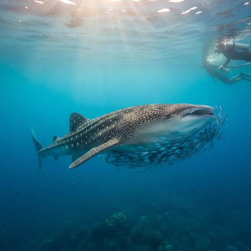 Whale shark swimming