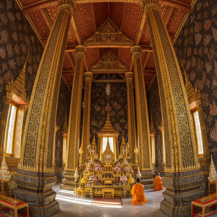 Wat Phra Kaeo interior decorations