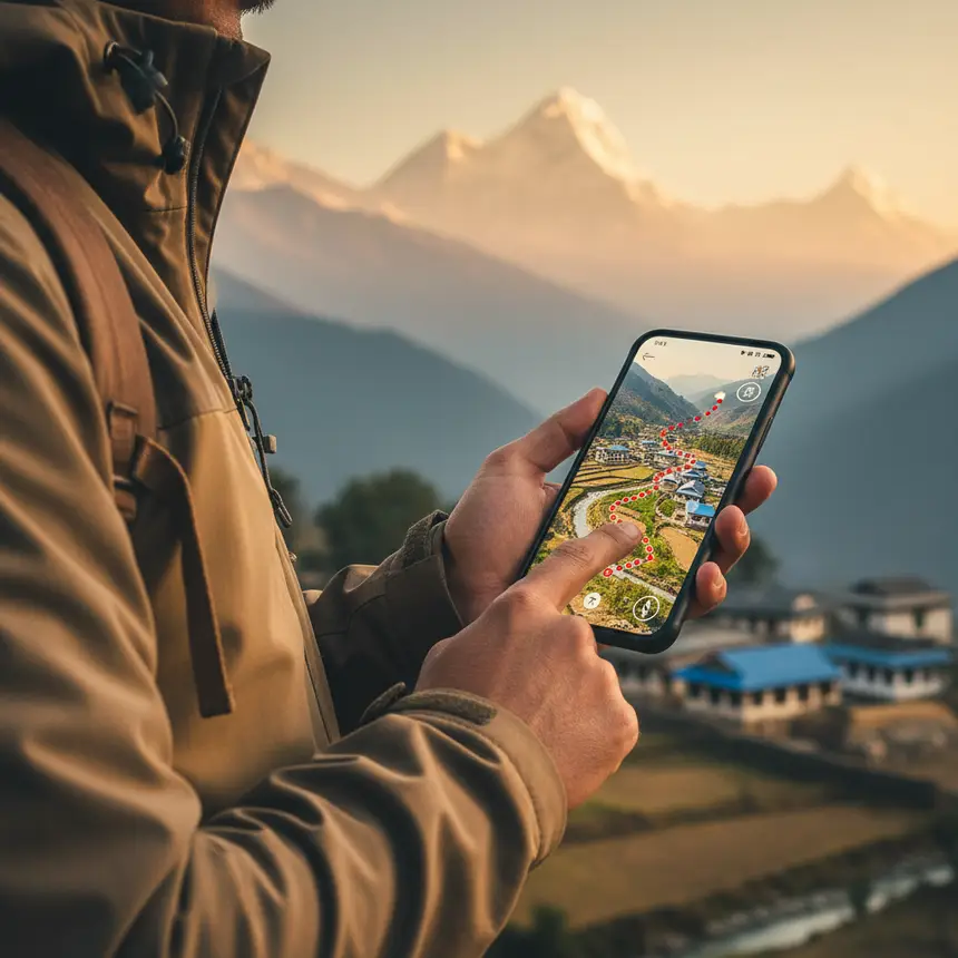 Nepal Travel Smartphone