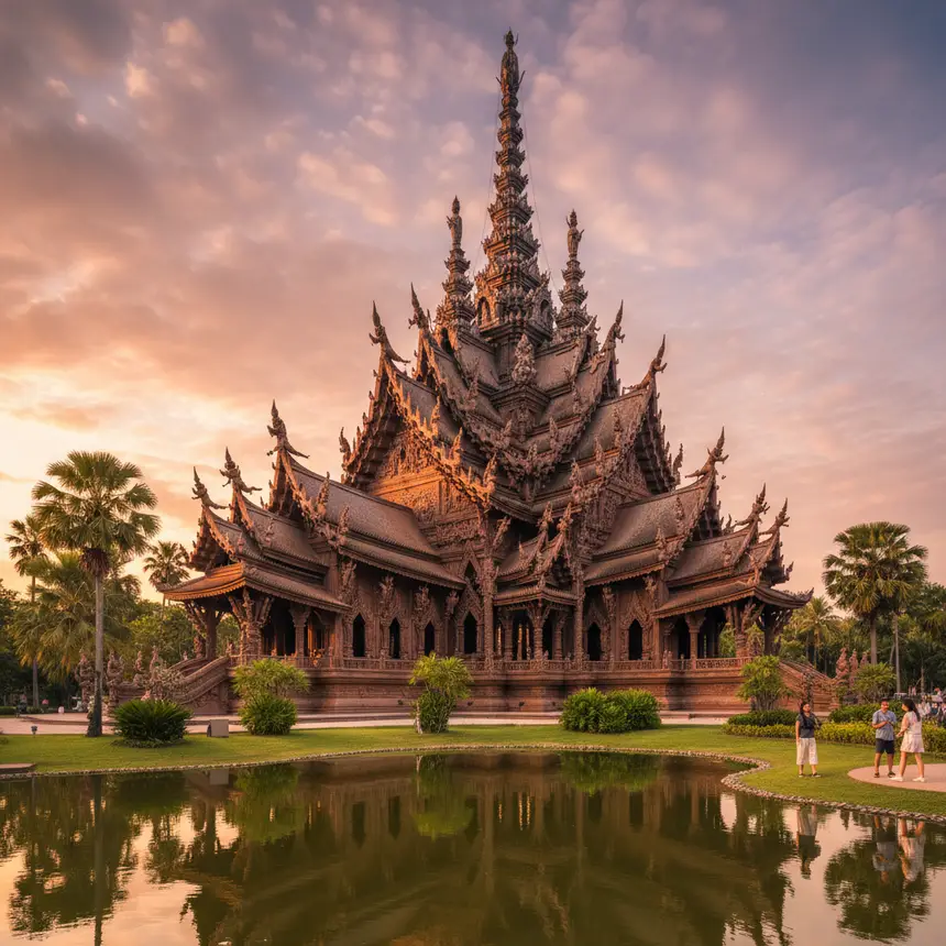Sanctuary of Truth wood carvings