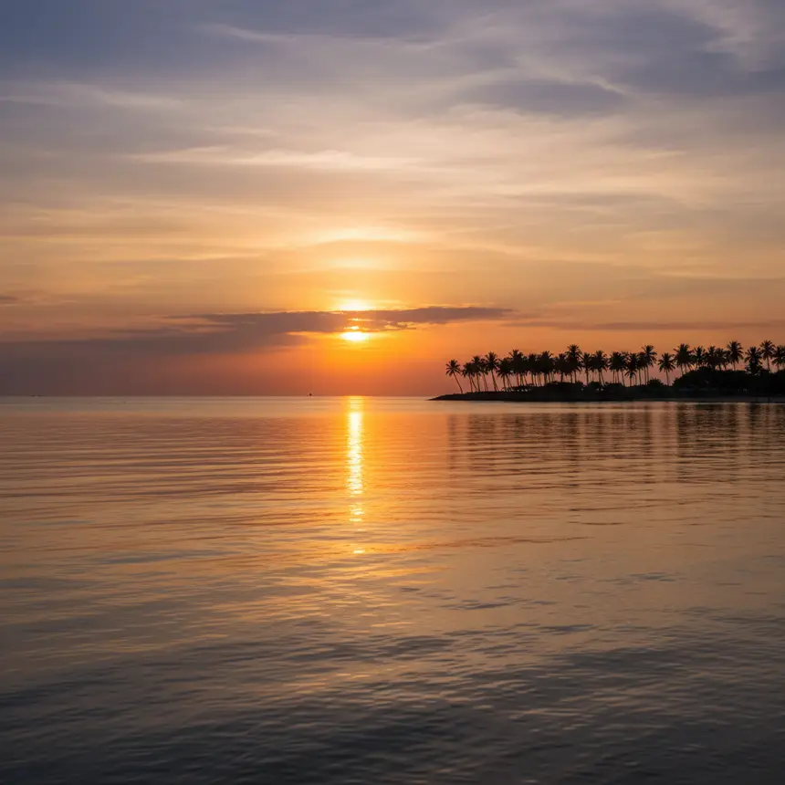 Pattaya sunset beach view