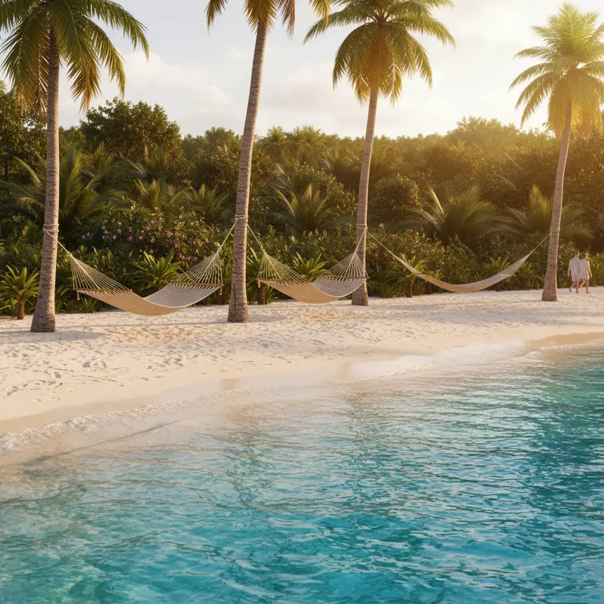 Hammock relaxation, lagoon view
