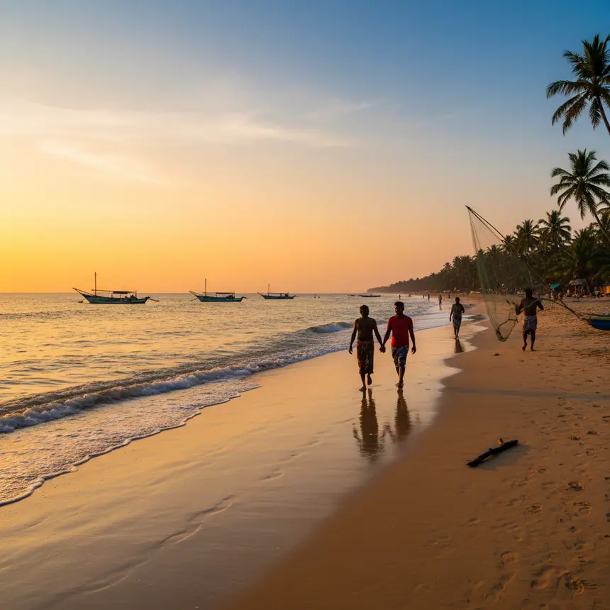 Negombo beach relaxation