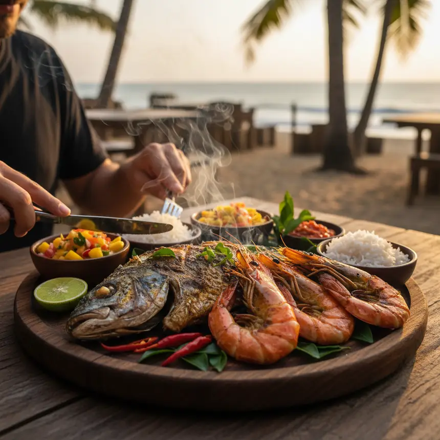 Sri Lankan seafood dish