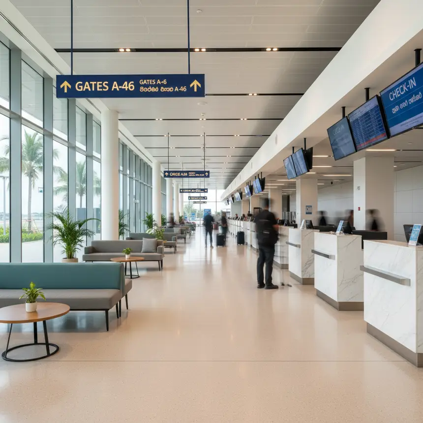 Sri Lanka airport interior