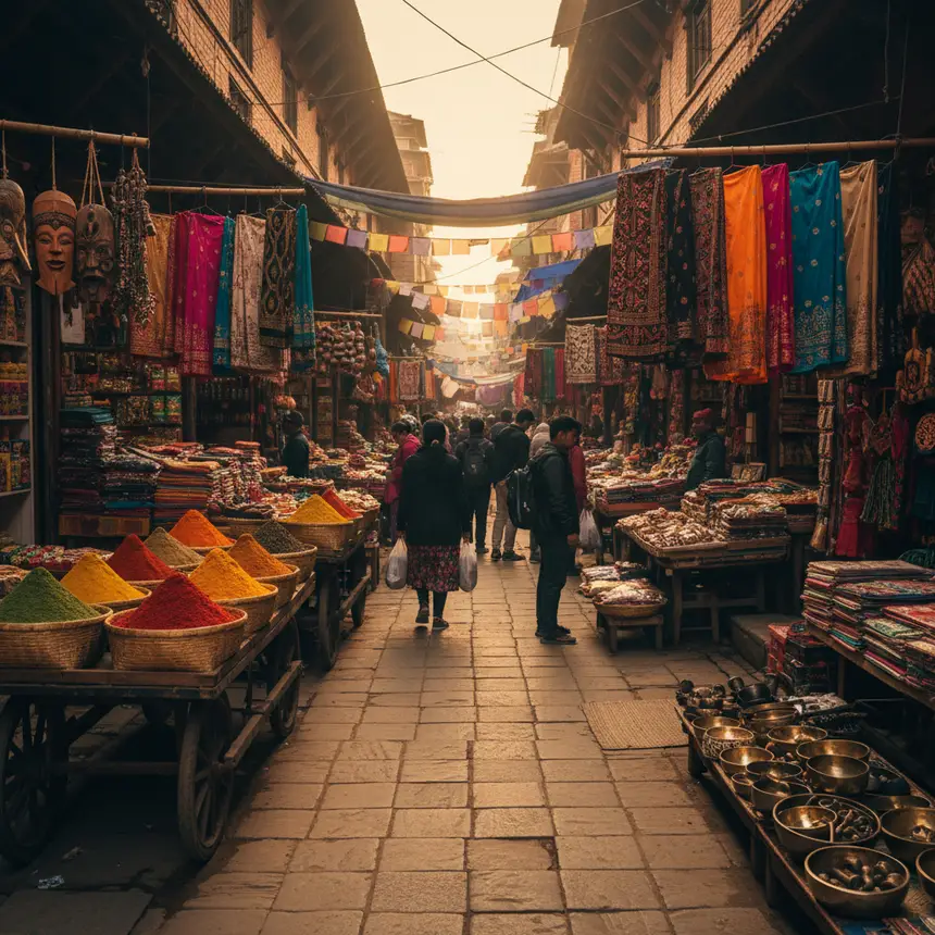 Kathmandu market scene