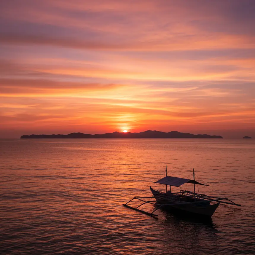 Cebu ocean sunset