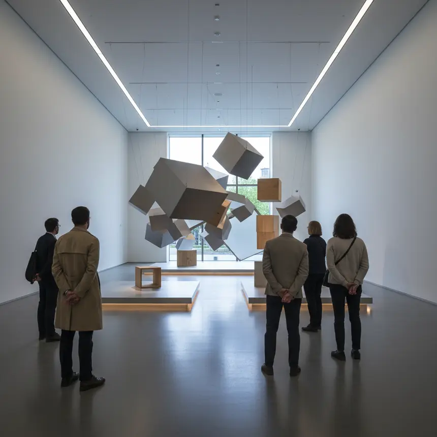 Contemporary art installation, abstract art