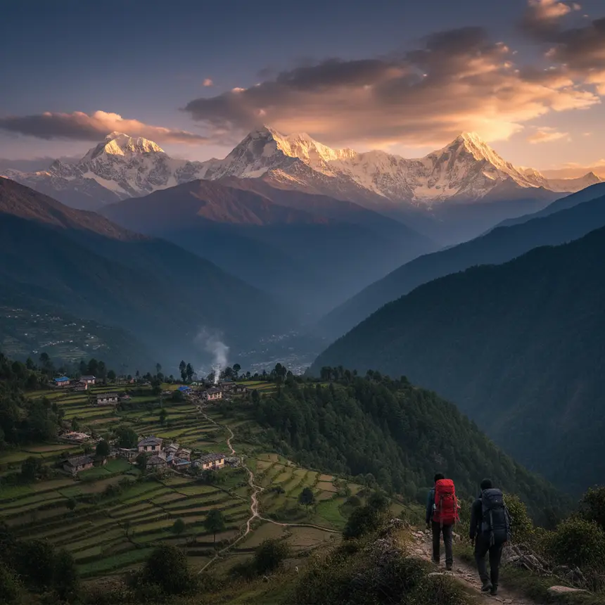 Annapurna mountain panorama